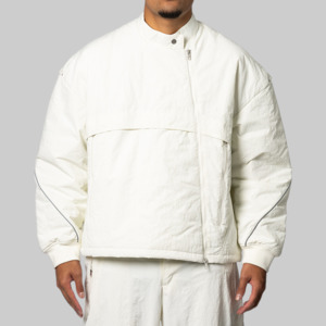 Main Outlet Mens: OG L.A. Motor Ave Racer Jacket - Off White