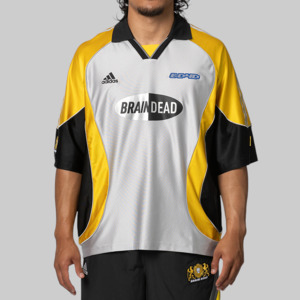 X Brain Dead Football Jersey - Silver Metallic