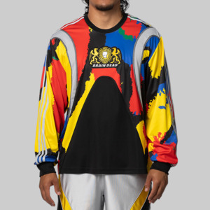 X Brain Dead Long Sleeve Jersey - Black/Equipment Yellow