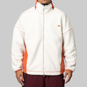 OG L.A. Adams Blvd Polar Fleece Jacket - Off White/Preloved Red