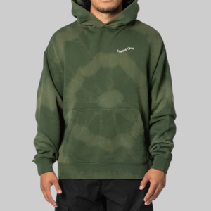 Museum Of Peace Quiet: Wordmark Tie Dye Hoodie - Forest