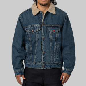 Boa Lined Denim Jacket - Indigo