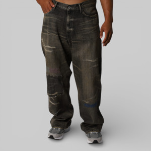 Neighborhood: Savage Denim DP Wide Pant - Black