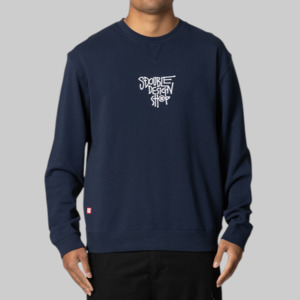 Main Outlet Mens Tops: Dot Shop Light Crew - Navy