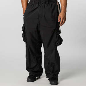 Nylon Wire 3-Stripe Cargo Pant - Black