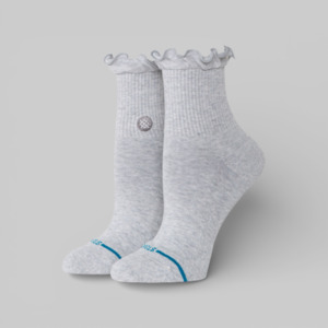 Stance: Women's Ruffle Icon Quarter Sock - Heather Grey