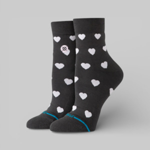Stance: Women's Hearts Lowrider Sock - Charcoal