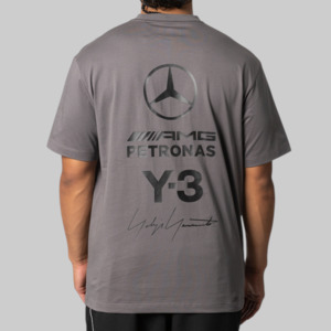 Y-3 Mercedes - AMG Petronas Formula 1 Team Logo Stack Short Sleeve Tee