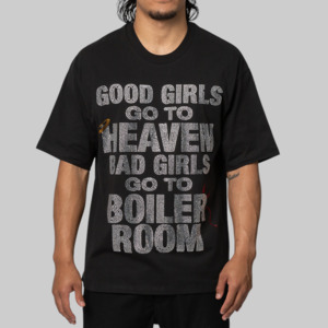 Main Outlet Mens Tops: Good Girls Diamante T-Shirt - Black