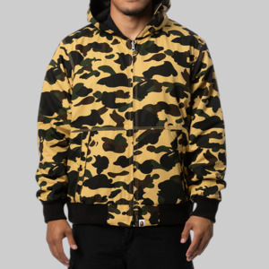 A Bathing Ape%C2%AE: 1st Camo Reversible Zip Hoodie Jacket - Yellow