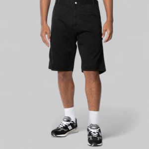 Mens Bottoms: Ruck Single Knee Short - Black Stone Washed