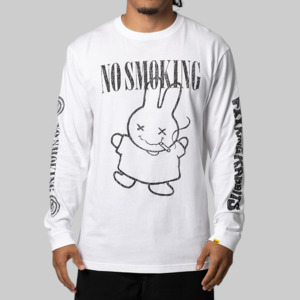 No Smoking Rabbit Long Sleeve - White
