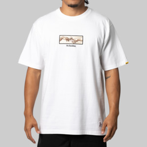 Embroidery No Smoking Art T-Shirt - White