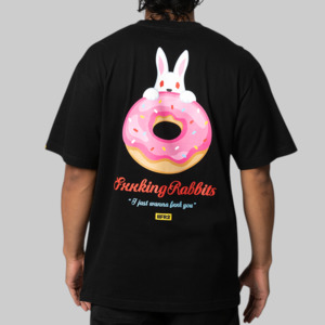 Rabbit Donut T-Shirt - Black