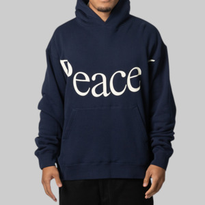Jumbo Wordmark Hoodie - Navy