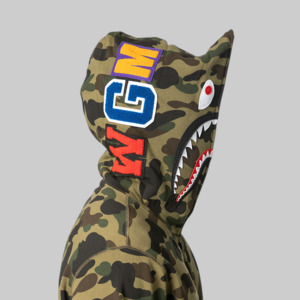 1st Camo Shark Full Zip Hoodie - Green
