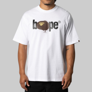 A Bathing Ape%C2%AE: Graffiti Bape Logo Relaxed Fit T-Shirt - White