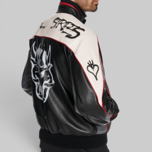 Y 3: X CHITO Graphic Leather Biker Jacket (Pre-order)