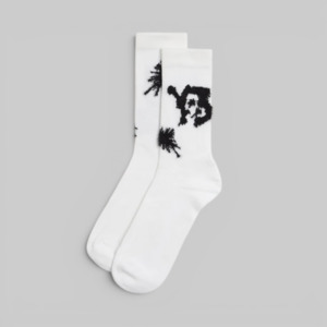 Y 3: X CHITO Graphic Crew Socks - White