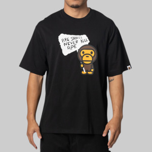 Baby Milo Graphic Relaxed Fit T-Shirt - Black