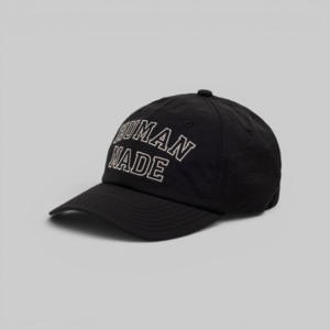 6 Panel Nylon Cap - Black