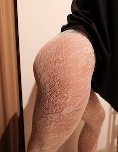All: Rosa Lace Tights Ivory