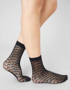 All: Mila Ruffle Socks Black