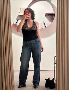 All: Lace Halter Black