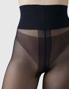 All: Malva Ladder Resistant 20 Denier Tights Black