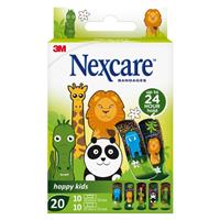 Medical Aid: Nexcare Happy Kids Animal Plasters Assorted 20 Pack