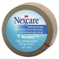 Nexcare Micropore Gentle Paper Tape Tan 25.4mm x 9.14m