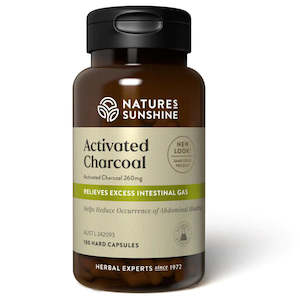Gut Health: Nature's Sunshine Activated Charcoal Capsules 100
