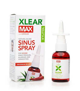 Cough Cold Throat: Xlear MAX with Capsicum Nasal Spray 45ml