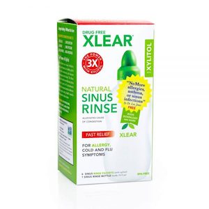 Cough Cold Throat: Xlear, Natural Sinus Rinse with Xylitol, 1 Kit