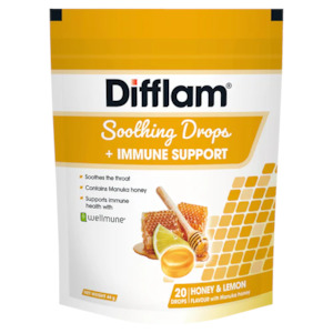 Difflam Soothing Drops + Immune Support - Honey & Lemon
