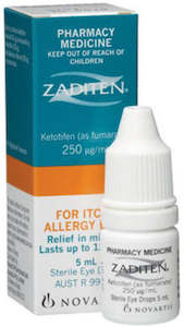 Eye Care: Zaditen Allergy Eye Drops 5ml