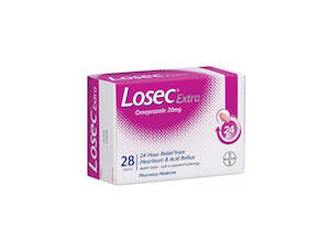 Losec Extra 20mg 28 Tablets