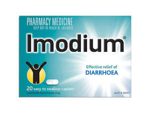 Digestive Health: Imodium capsules 2mg 20