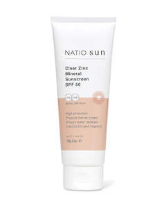 Sun Care: NATIO Clear Zinc Mineral Sunscreen SPF 50 100g