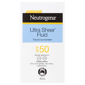 Neutrogena Ultra Sheer Face Fluid SPF50 40ml