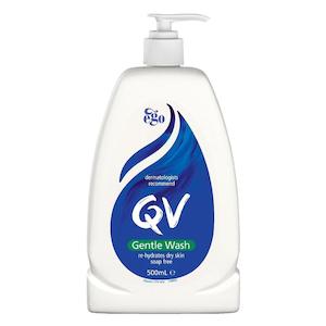 Bath Shower: EGO QV Gentle Wash 500ml banded with cream