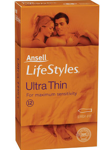 Sexual Health: Ansell Lifestyle Ultra Thin 12pk
