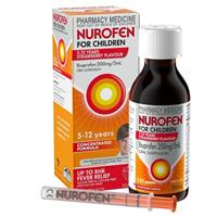 Nurofen For Children 5-12yrs Pain and Fever Relief Concentrated Liquid 200mg/5mL&hellip;