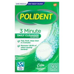 Oral Care: Polident Denture Cleas Express 3 Minute Tablets Fresh 36s