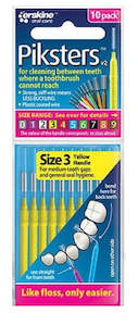 Oral Care: PIKSTERS Inter dental brush Yellow 1.0mm Taper10pk