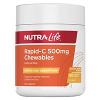 Specials: NutraLife Rapid-C 500mg 60 Chewable Tablets