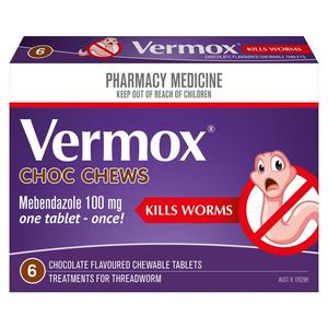 VERMOX Choc Chews Tabs 6s