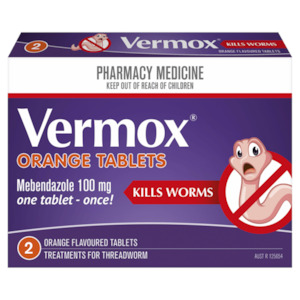 Digestion: VERMOX Tablets 100mg 2s