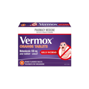 Digestion: VERMOX Orange Tablets 100mg 4s