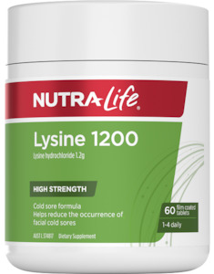 Dietary Supplements: NL Lysine 1200mg Tablets 60s